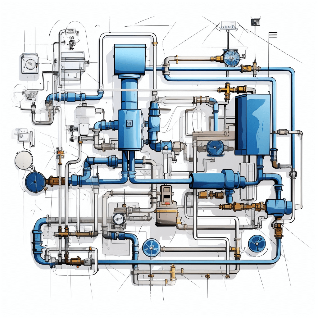VVS Värmesystem - Teknisk illustration